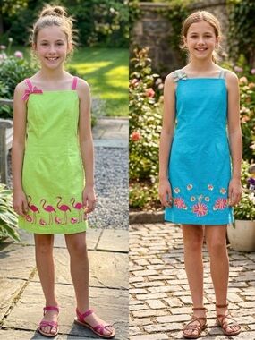 2 Vintage Y2K Girl Connection Summer Dresses Bundle Girls Size 12
